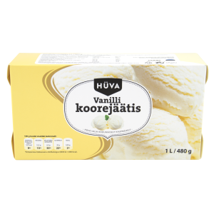 Hüva vanilli-koorejäätis 1L/480g
