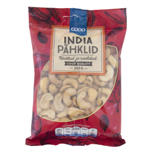 Coop India pähklid 200g röstitud,soolatud