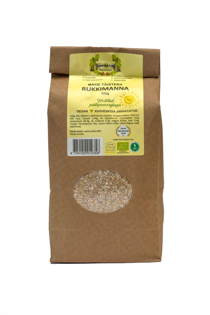 Kiviveski täistera rukkimanna, TAMMEJUURE MAHETALU, 700 g