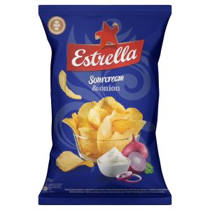 Kartulikrõps hapukoore- ja sibulamaitseline, ESTRELLA, 130 g