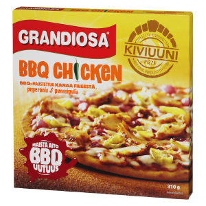 Kiviahjupizza BBQ chicken, GRANDIOSA, 310 g