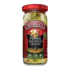 Borges rohelised oliivid 220g paprikaga
