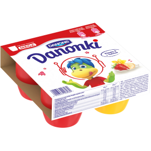Danonki kohupiimakreem 4*90g maasika-vanilje-banaani