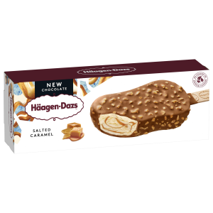 Häagen-Daz Soolakaramelliga pulgajäätis šokolaadiglasuuris 80ml/70g