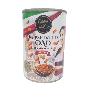 Opera D`Oro Küpsetatud oad 400g tomatikastmes