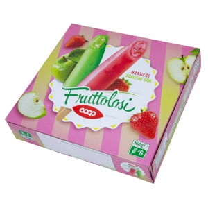 Coop Fruttolosi mahlajäätis maasikas või õun 6*60g
