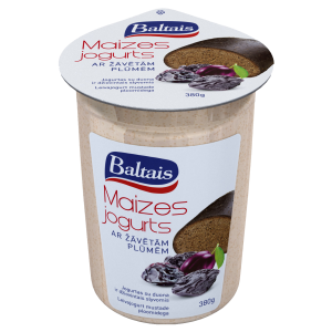 Baltais leivajogurt musta ploomiga 380g