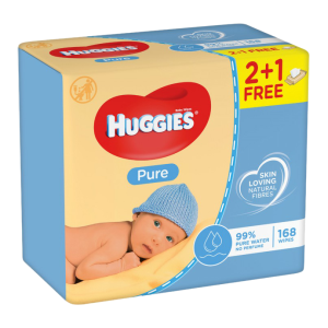 Niisked salvrätikud Pure, HUGGIES, 3x56tk