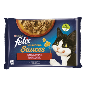Felix Sensations kiisueine 4*85g kalkuniga