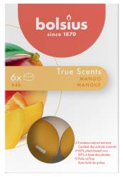 Bolsius True Lõhnateeküünal 4h 6tk mango