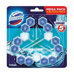 Domestos Power 5 Ocean WC värskendaja 3*55g