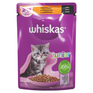 Whiskas Juunior 85g märgtoit kodulinnuga