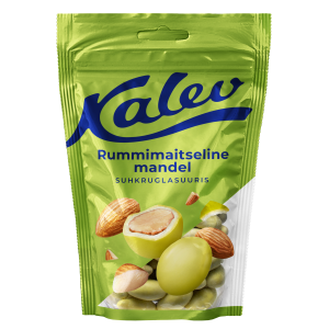 Kalev dražee Mandel 140g rummimaitseline, suhkruglasuuris