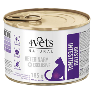 4Vets looduslik veterinaartoit, konserv seedehäiretega kassidele 185 g