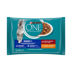 ONE Senior 7+ kiisueine 4*85g kana-uba-veis-porgand
