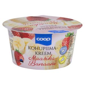Coop kohupiimakreem maasika-banaani 150g