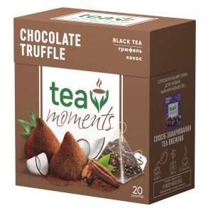 TEA MOMENTS Chocolate Truffle must tee 20x1,8g (püramiid)