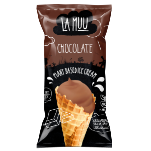 La Muu Šokolaadijäätis vahvlikoonuses, 80 g/130 ml, vegan