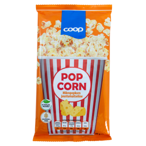 Coop mikropopcorn 90g juustumaitseline
