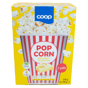 Coop mikropopcorn3-pk 270g võimaitseline