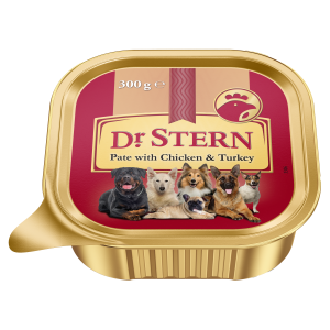 Dr.Stern kana ja linnuliha pasteet koertele 300g alu cup