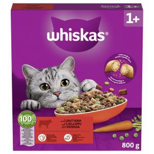 Whiskas kuivt.kassile 800g veiselihaga