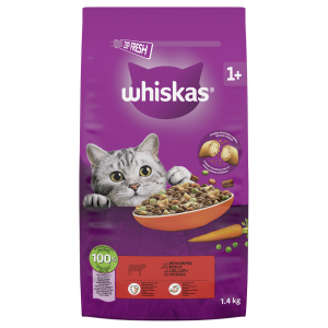 Whiskas kuivt.kassile 1.4kg veiseliha