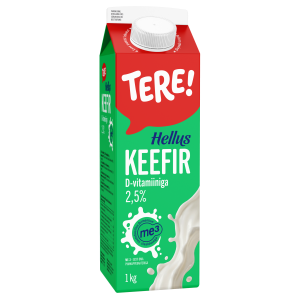 Keefir 2.5% +D-vitamiin Hellus 1kg pure