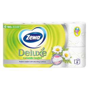 Zewa Deluxe tualettpaber 8tk kummel
