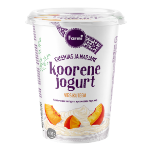 Farmi Koorene jogurt virsikutega 400g