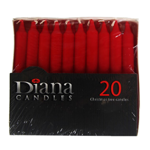 Kuuseküünlad punane 20tk 1.5h parafiin