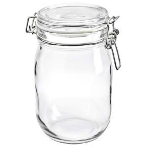 Purk 1L klaaskaanega metallsulgur
