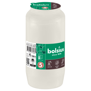 Bolsius Õli-kalmuküünal 100h valge