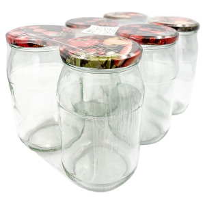 Klaaspurk kmpl 900ml 82mm kaanega 6tk