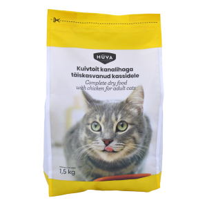 Hüva kuivt.täiskasvanud kassi 1.5kg kana