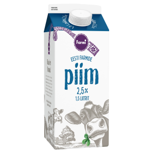 Farmi piim 2.5% 1.5L pure