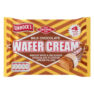 Tunnocks Vahvlibatoon 4*24g shok.kreemi