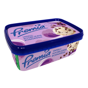 Premia vanilli-koorejäätis rosinate 500g