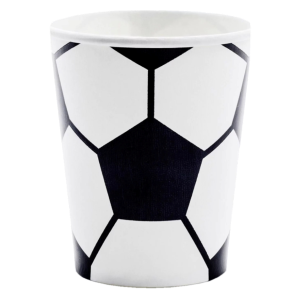 Papptops PartyDeco Jalgpall 260ml 6tk