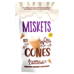 Miskets vahvlikoonus 70g valge shok.