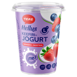 Hellus keefirijogurt maasika-mustika380g