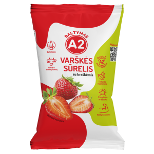 A2 kohupiim maasikatega 100g lakt.vaba