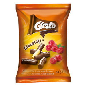 Gusto Maisisnäkid 50g kakao ja vaarikaga