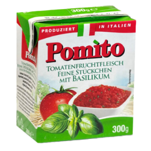 Pomito Tükeldatud tomatid 300g basiiliku