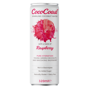 CocoCoast gas-tud kookosv.0.32L vaarikas