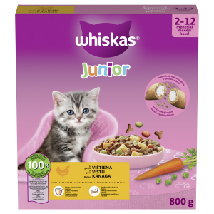 Whiskas Junior kuivt.kassile 800g kana