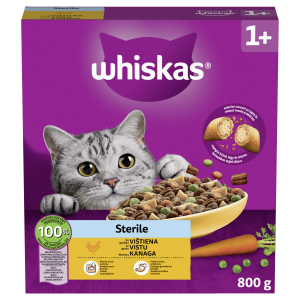 Whiskas Sterile kuivt.kassile 800g kana