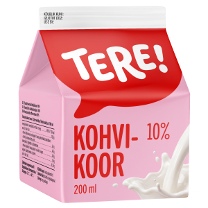 Kohvikoor 10% Tere 200ml purepakk