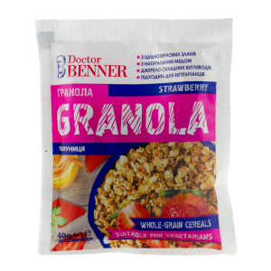 Dr.Benner röstitud müsli 40g maasikatega