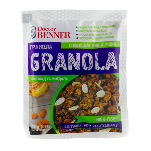 Dr.Benner röstitud müsli 40g shok-mandli